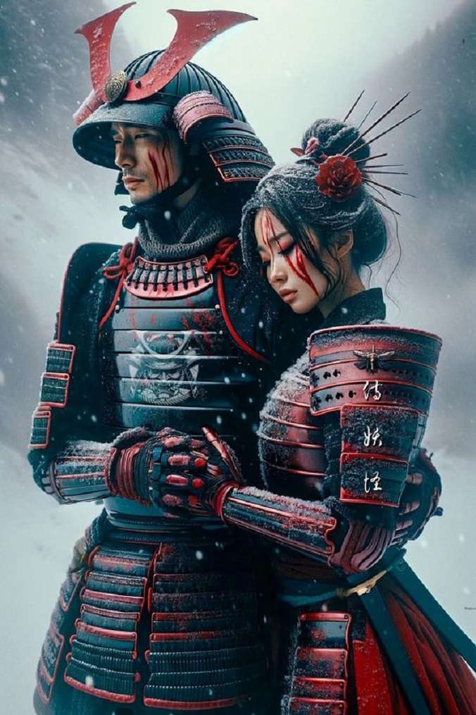 guerreiros samurais puzzle online