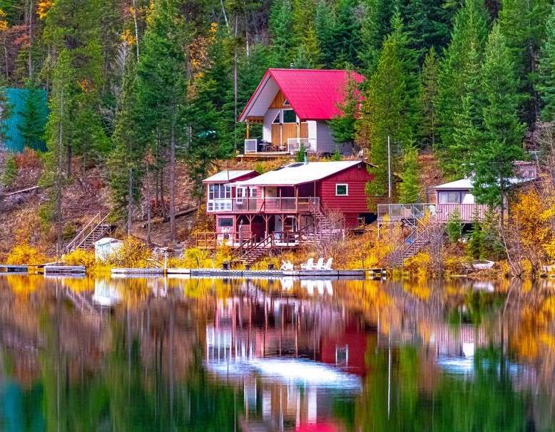 Къща за езеро онлайн пъзел