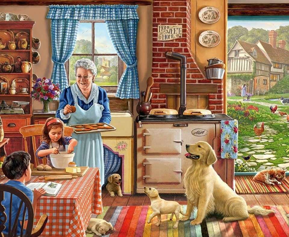 Tid i köket med mormor pussel på nätet
