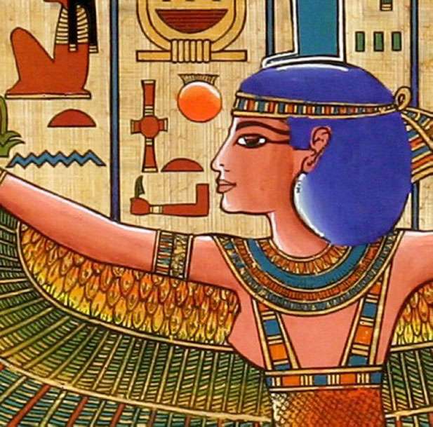 Papyrus Isis - egyptské umění online puzzle