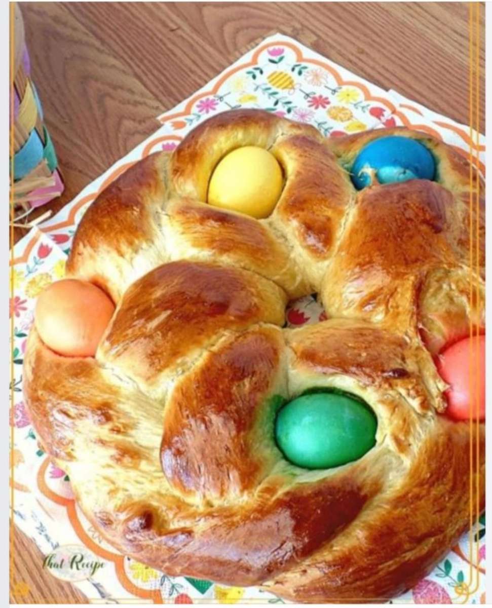 Italský velikonoční chléb skládačky online