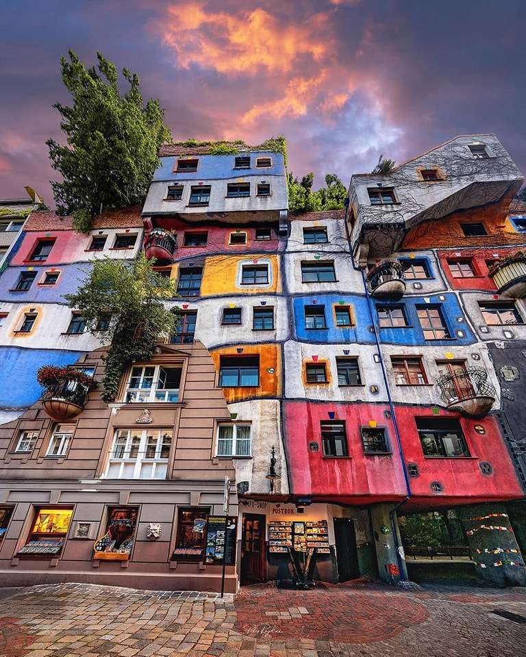kleurrijke huizen online puzzel