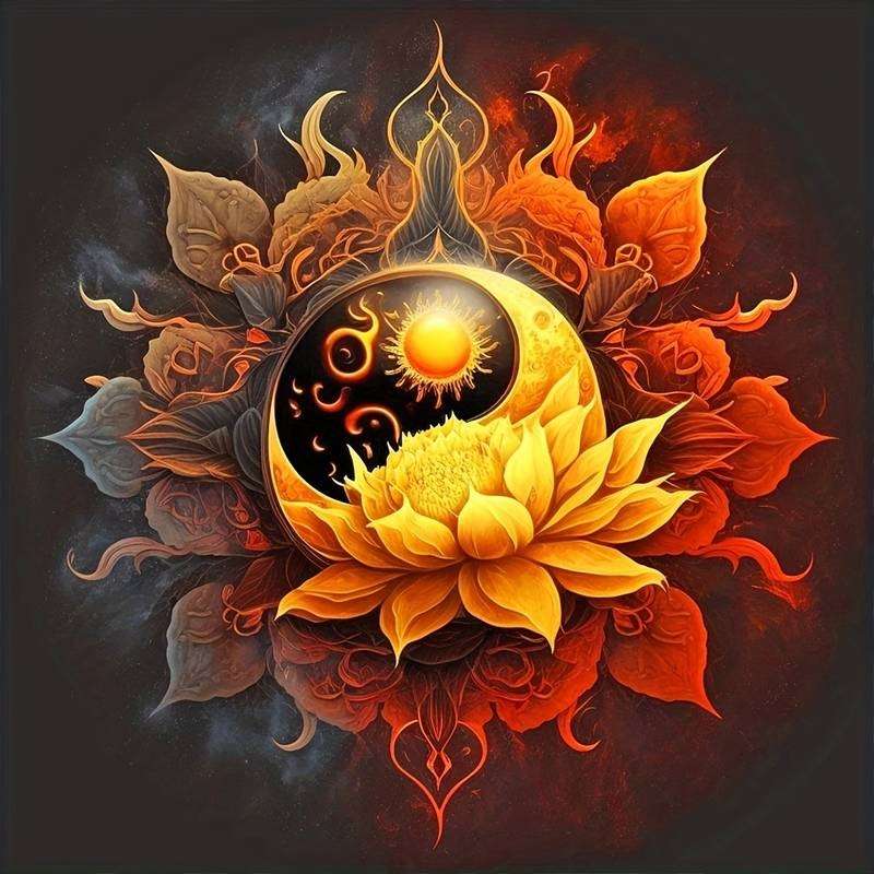 lysande lotusblomma Pussel online