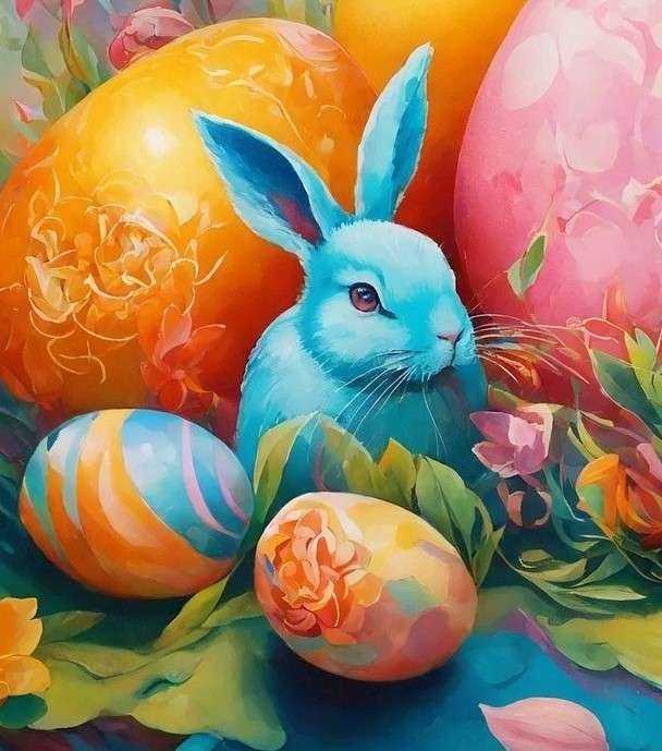 Coniglio e uova di Pasqua puzzle online