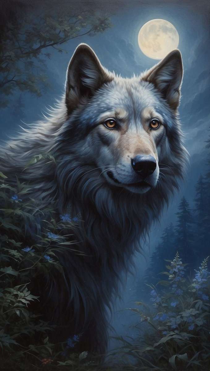 měsíční vlk skládačky online