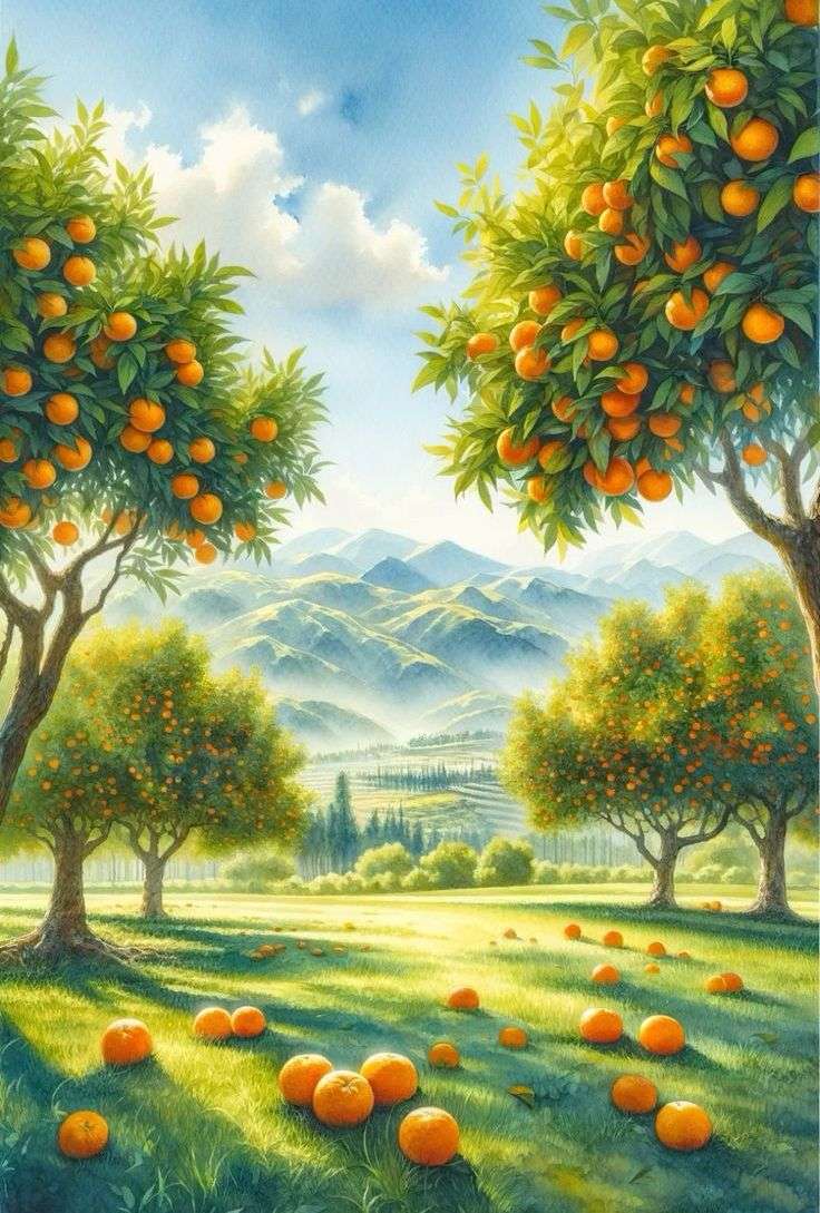 De sinaasappelboomgaard legpuzzel online