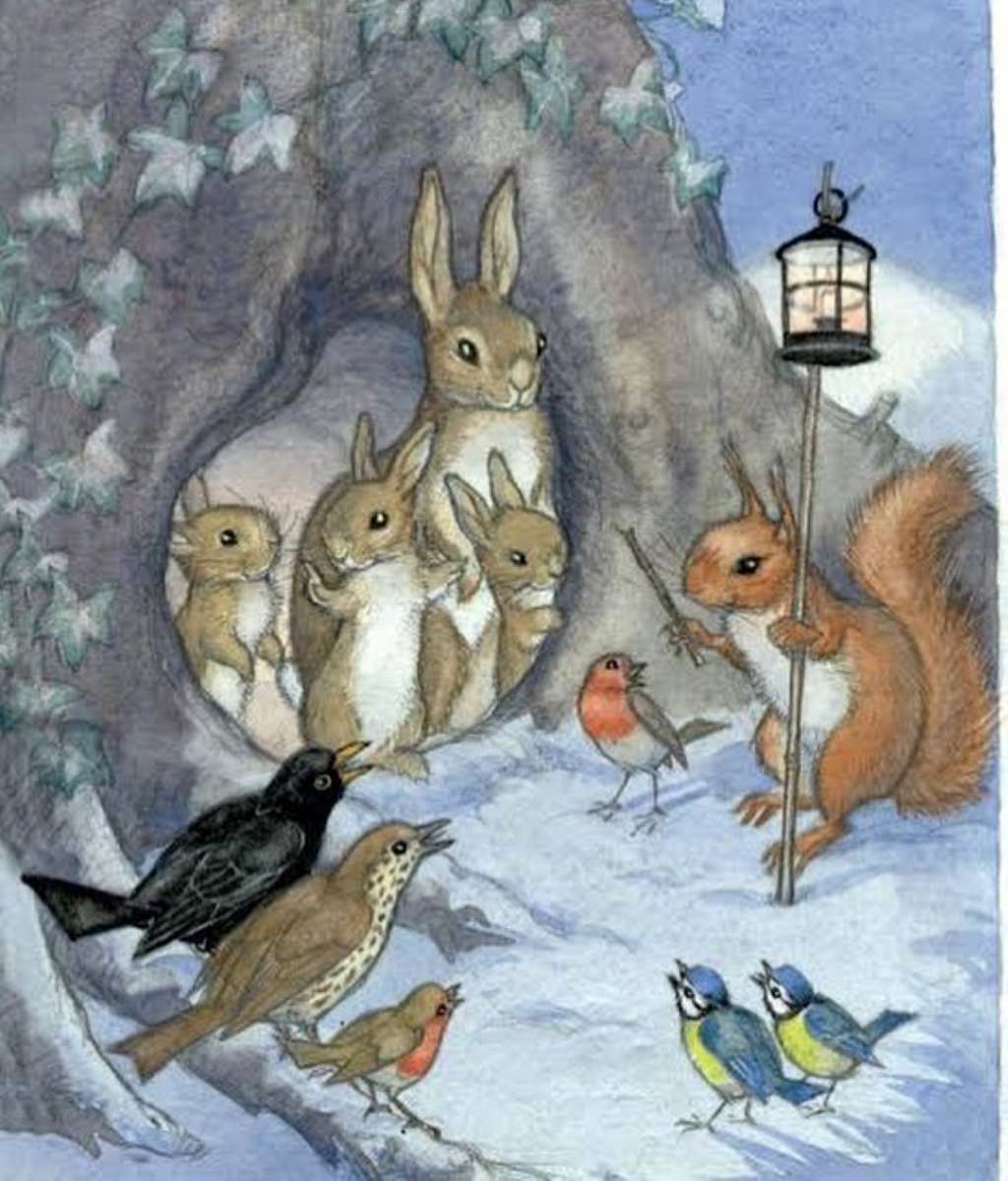 la chorale des oiseaux dirigée par Mr écureuil puzzle en ligne