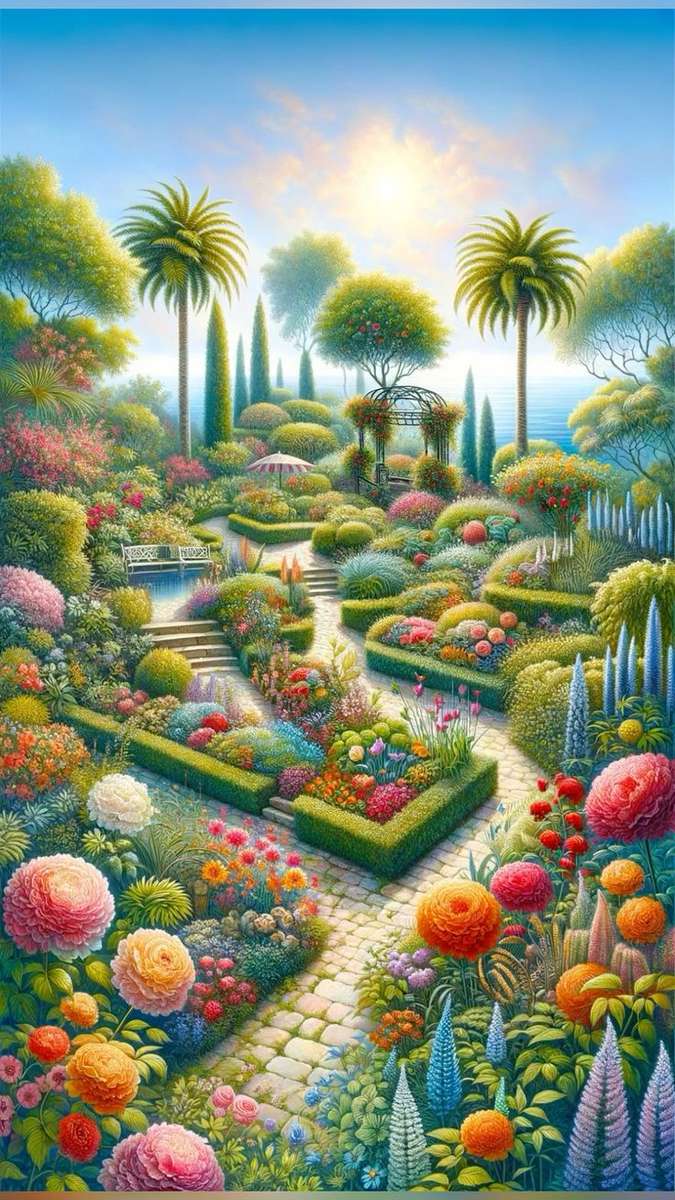 Jardin de fleurs tropicales puzzle en ligne