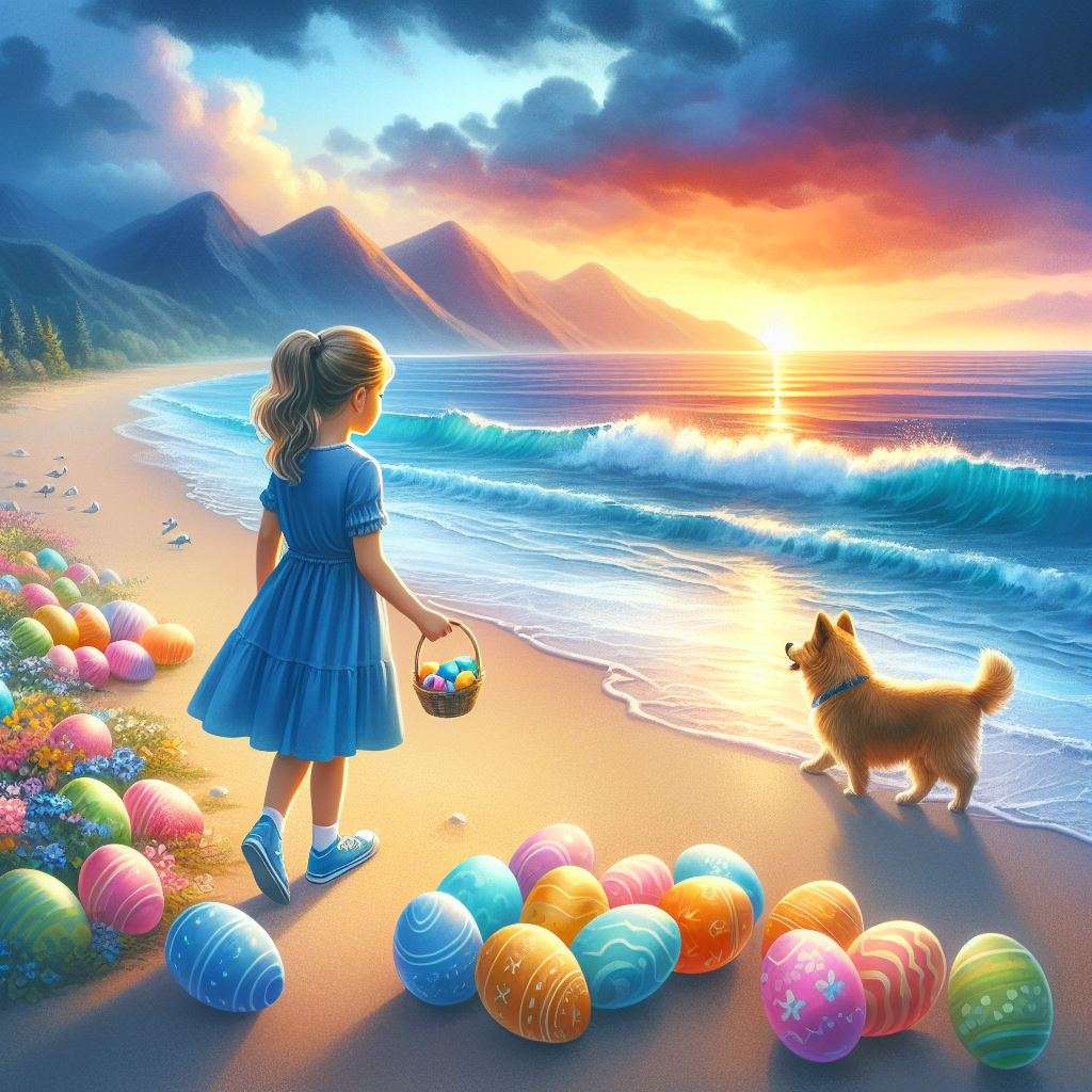 Ostern am Strand Online-Puzzle