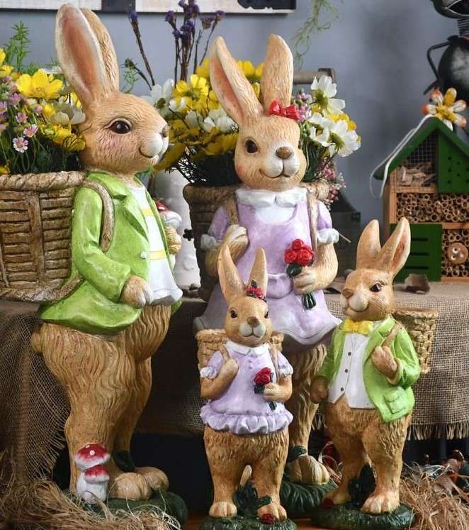 Семейство зайци онлайн пъзел