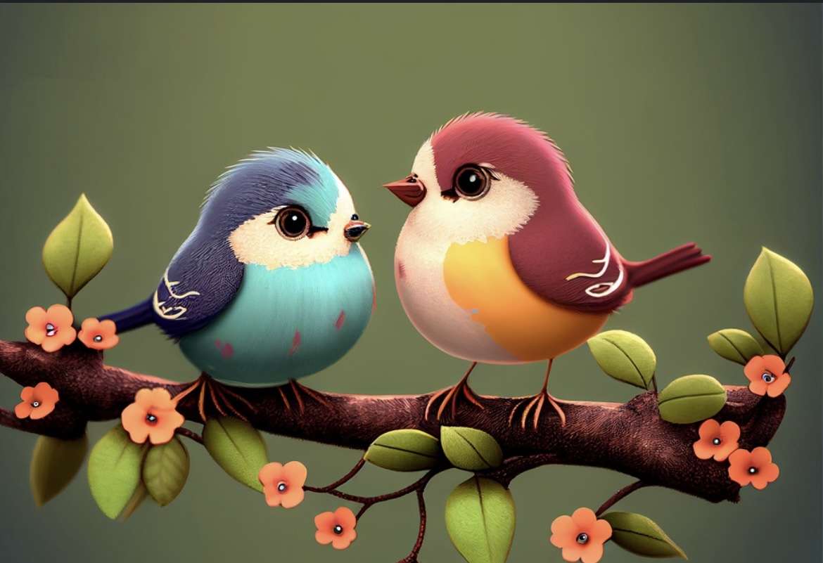 Птахи і весна онлайн пазл