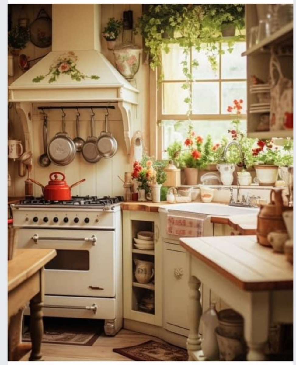 Bucătărie Country Rose Cottage puzzle online