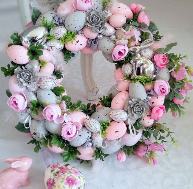 Easter wreath online puzzle