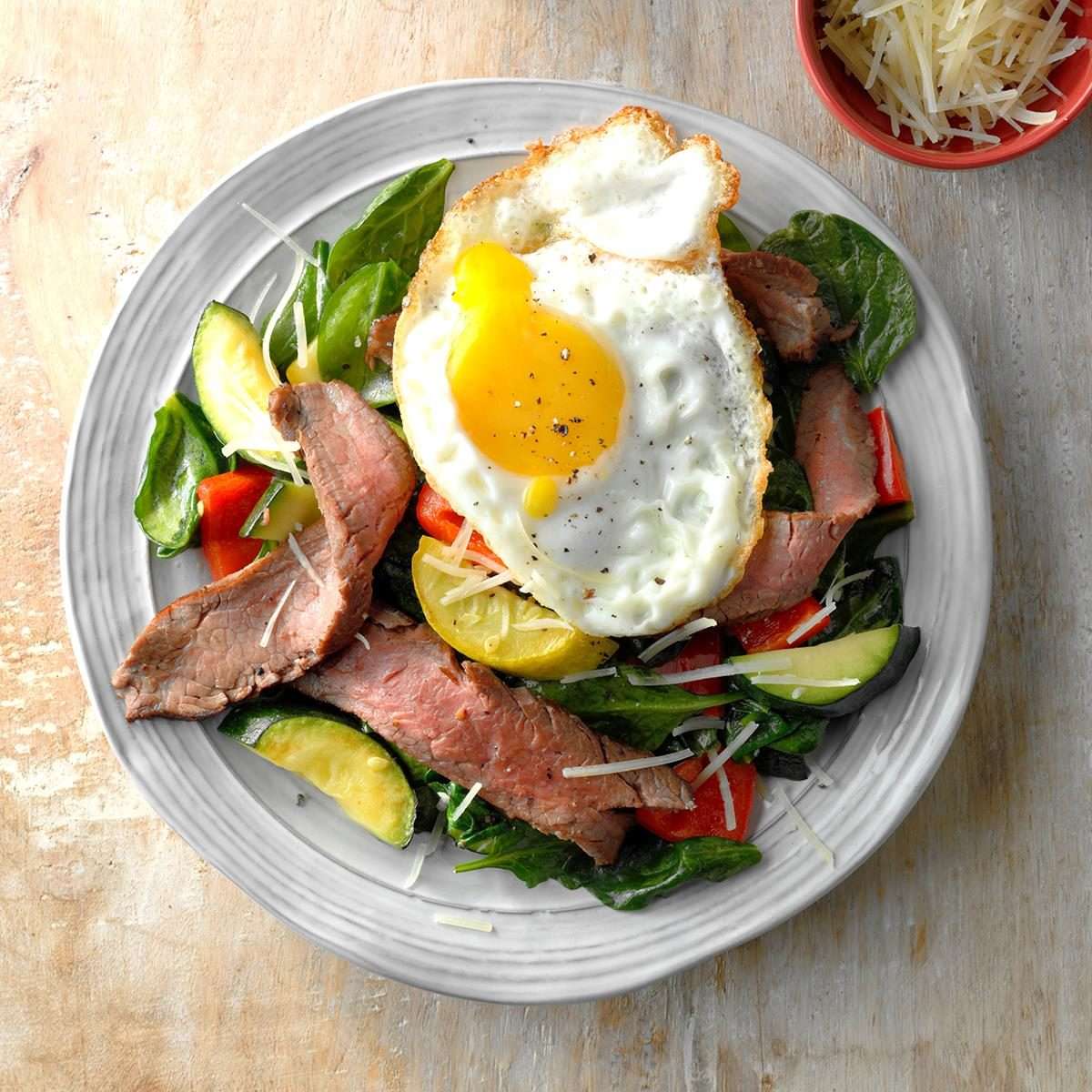 Steak & vejce k snídani skládačky online
