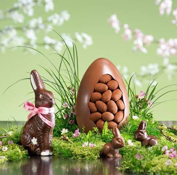 Schokoladensüßigkeiten zu Ostern Online-Puzzle