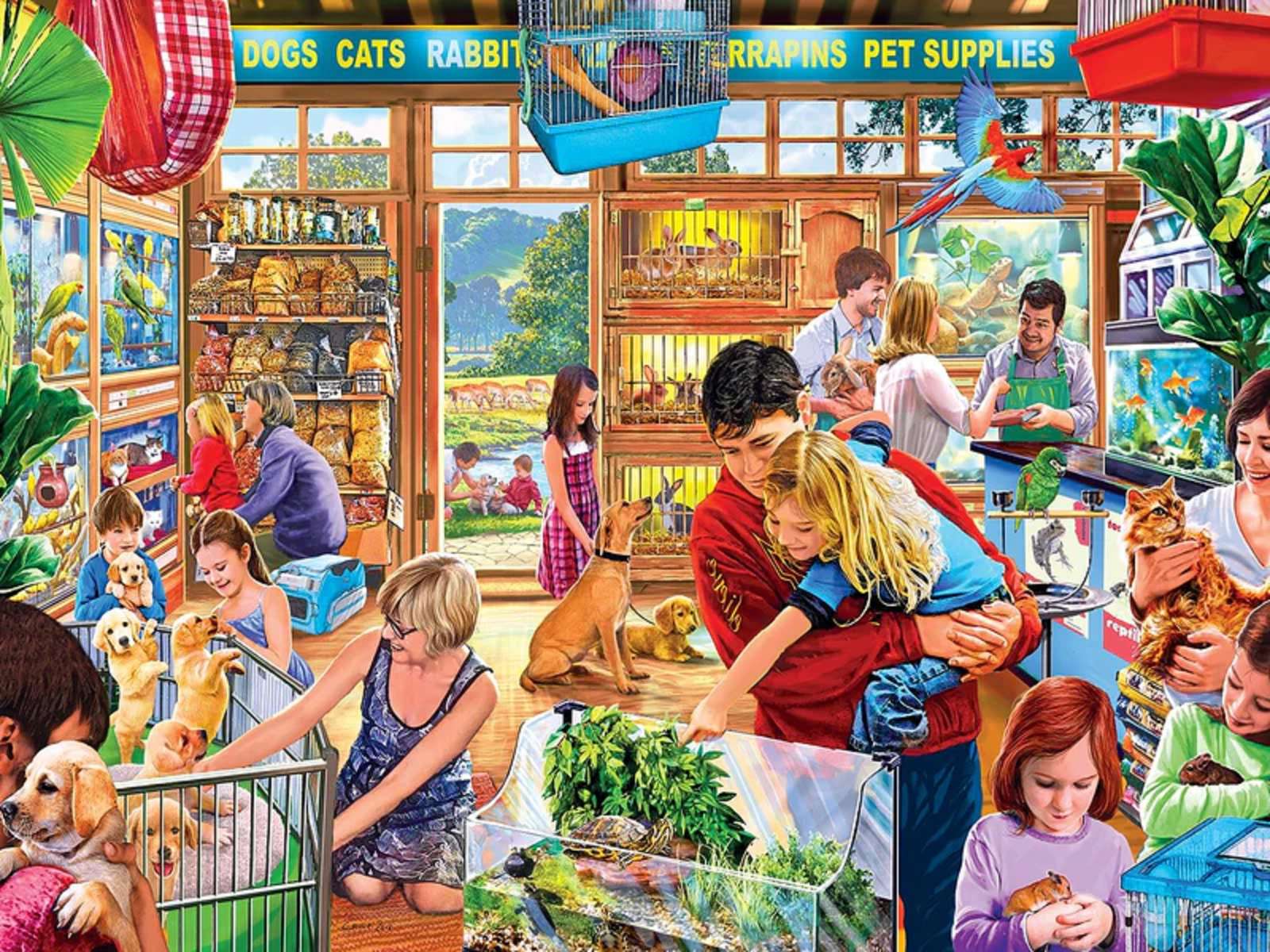Într-un magazin de animale de companie jigsaw puzzle online