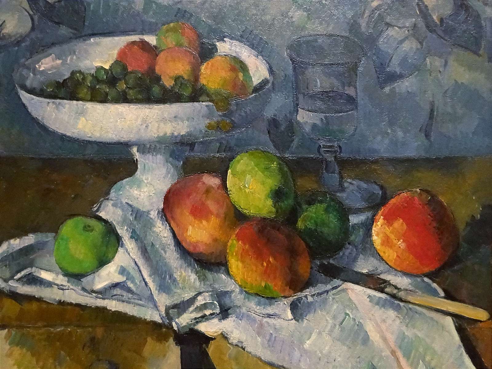 Natură moartă cu bol de fructe, Cézanne jigsaw puzzle online