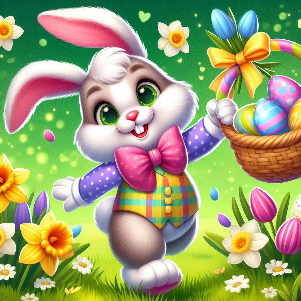 Pasqua con coniglietti e uova puzzle online