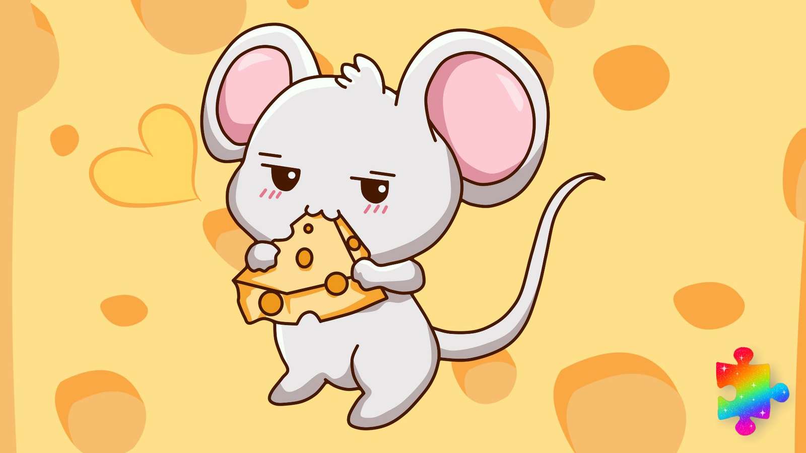 Ratón con queso rompecabezas en línea