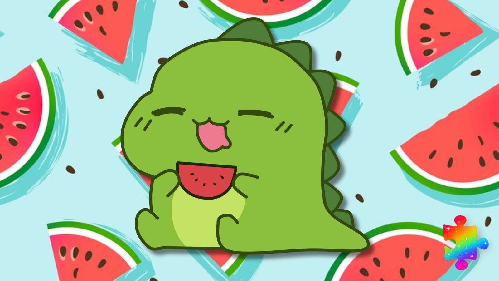 Dinosaurier-Wassermelone Puzzlespiel online