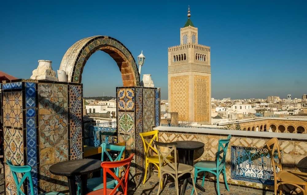 Tunis huvudstad i Tunisien i Afrika pussel på nätet