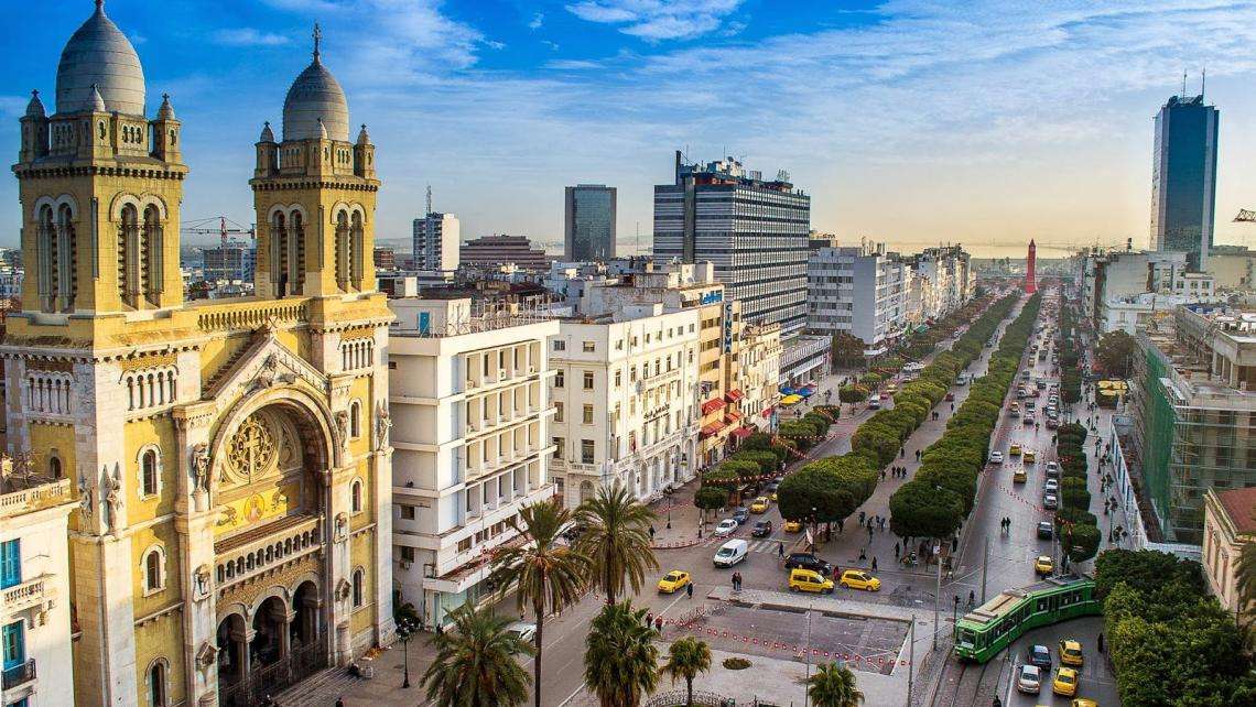 Tunis hlavní město Tuniska v Africe online puzzle