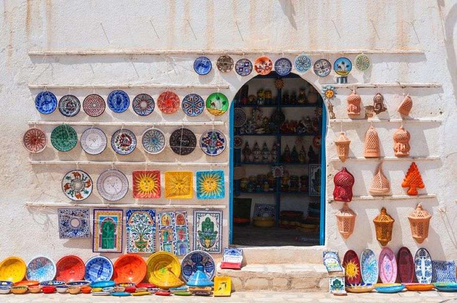 Houmt Souk din Djerba, Tunisia puzzle online