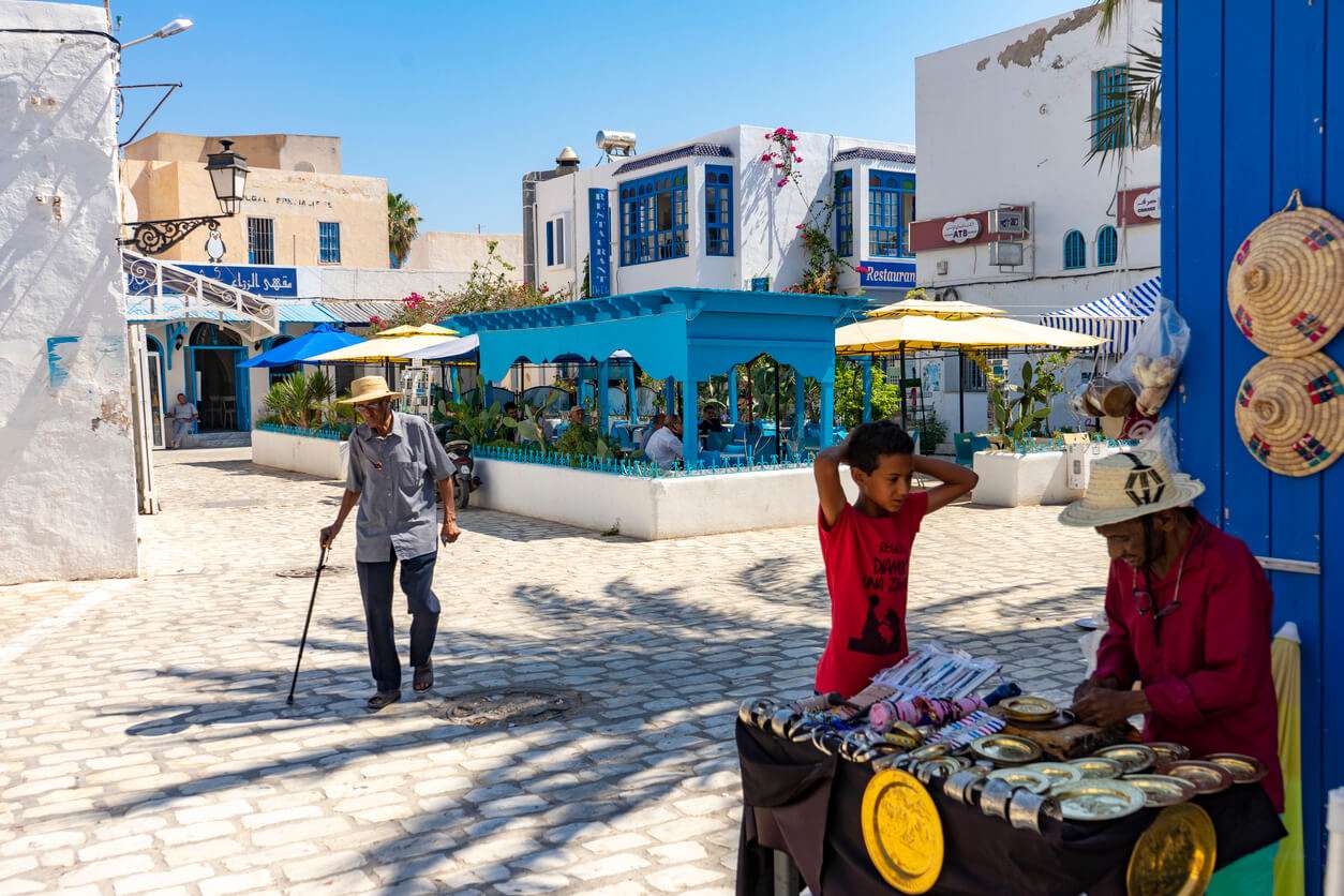 Houmt Souk i Djerba Tunisien pussel på nätet