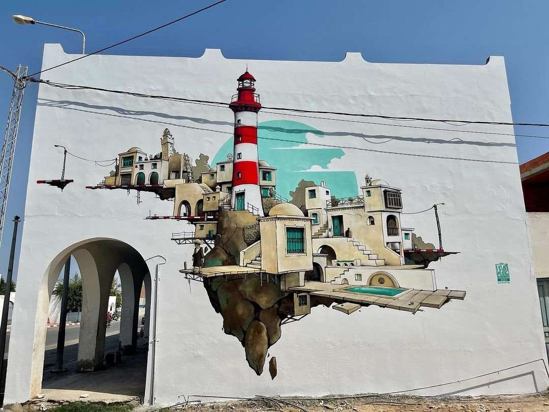 Utcai művészet Djerba Tunéziában kirakós online