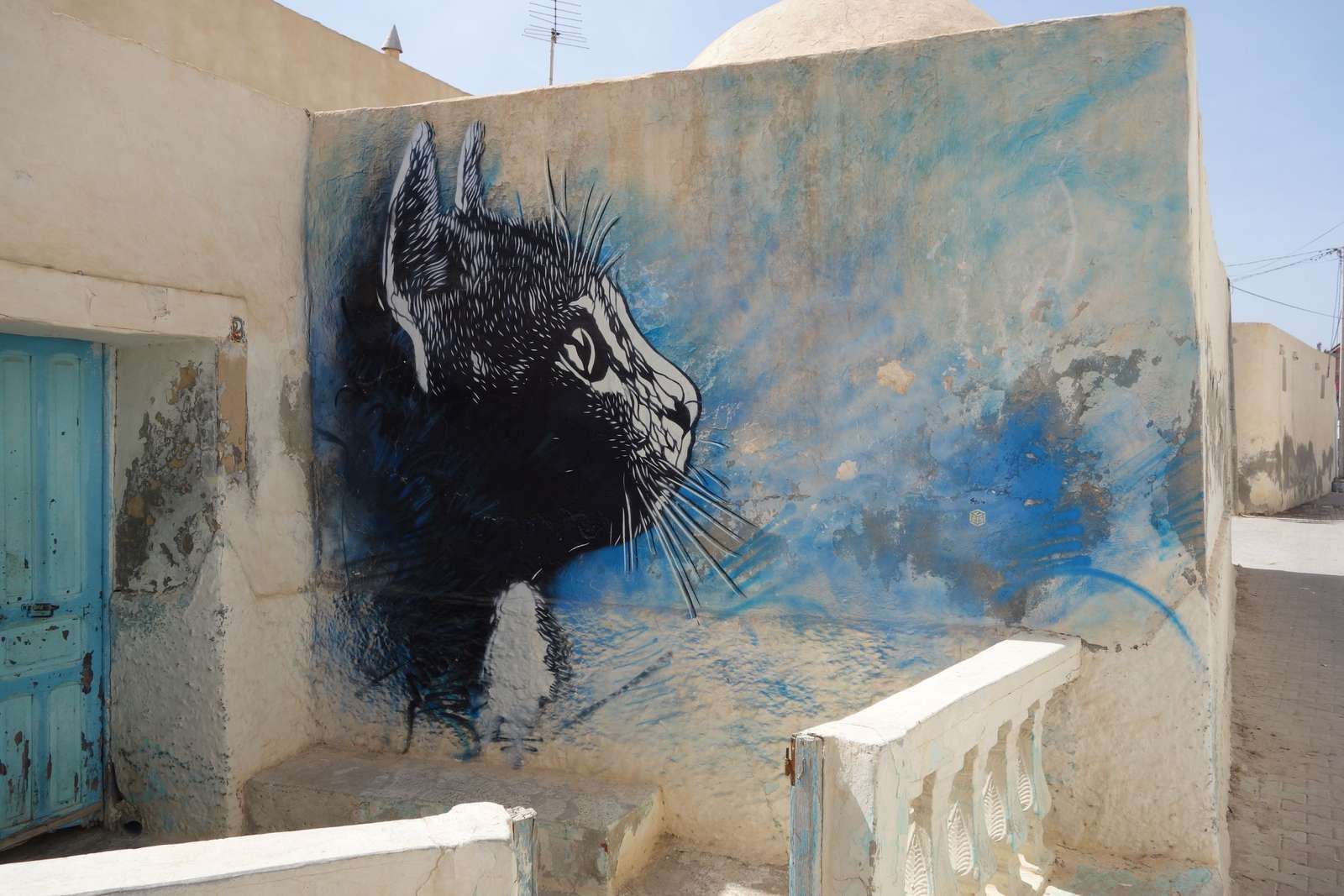 チュニジアのジェルバ島のストリート アート オンラインパズル