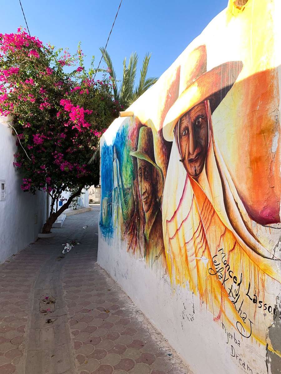 Уличное искусство на Джербе, Тунис пазл онлайн