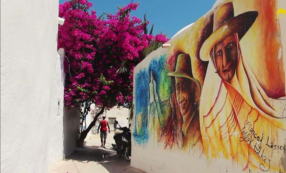 Уличное искусство на Джербе, Тунис онлайн-пазл