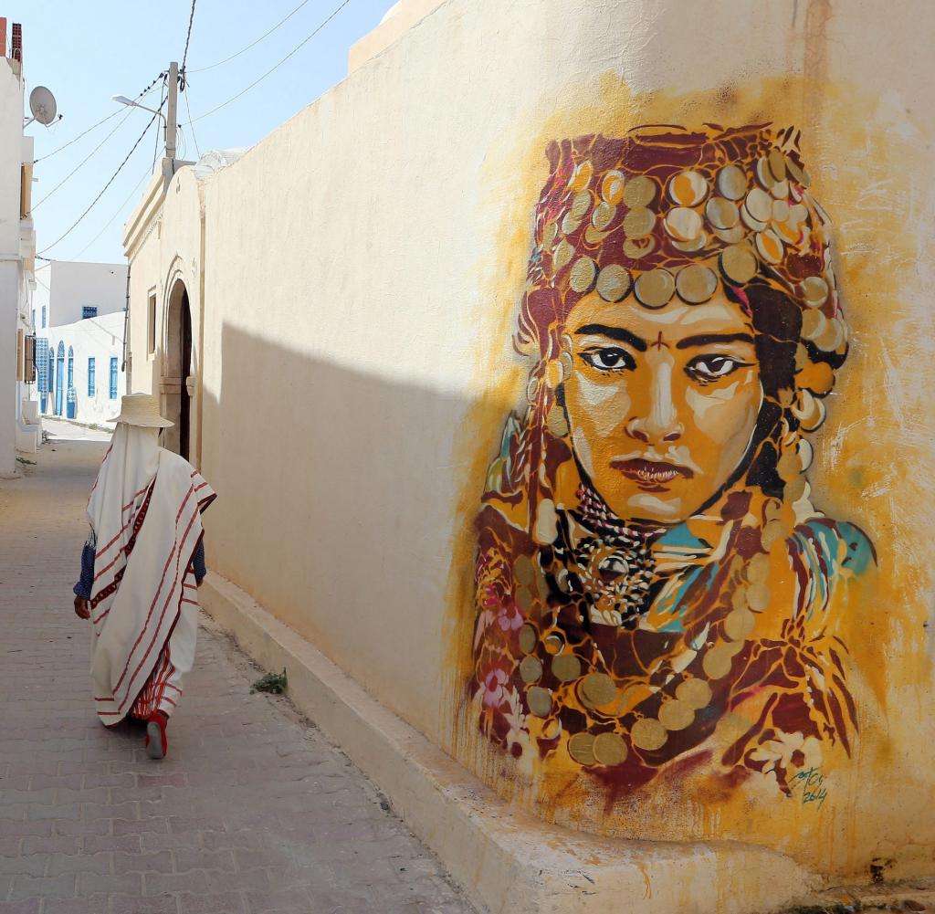 Straatkunst in Djerba Tunesië legpuzzel online