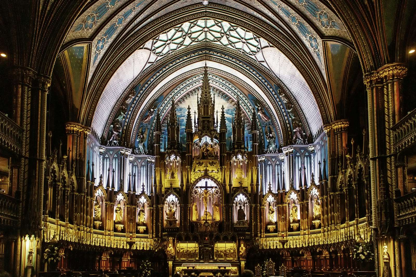 Базилика Нотр-Дам, Монреаль, Канада пазл онлайн