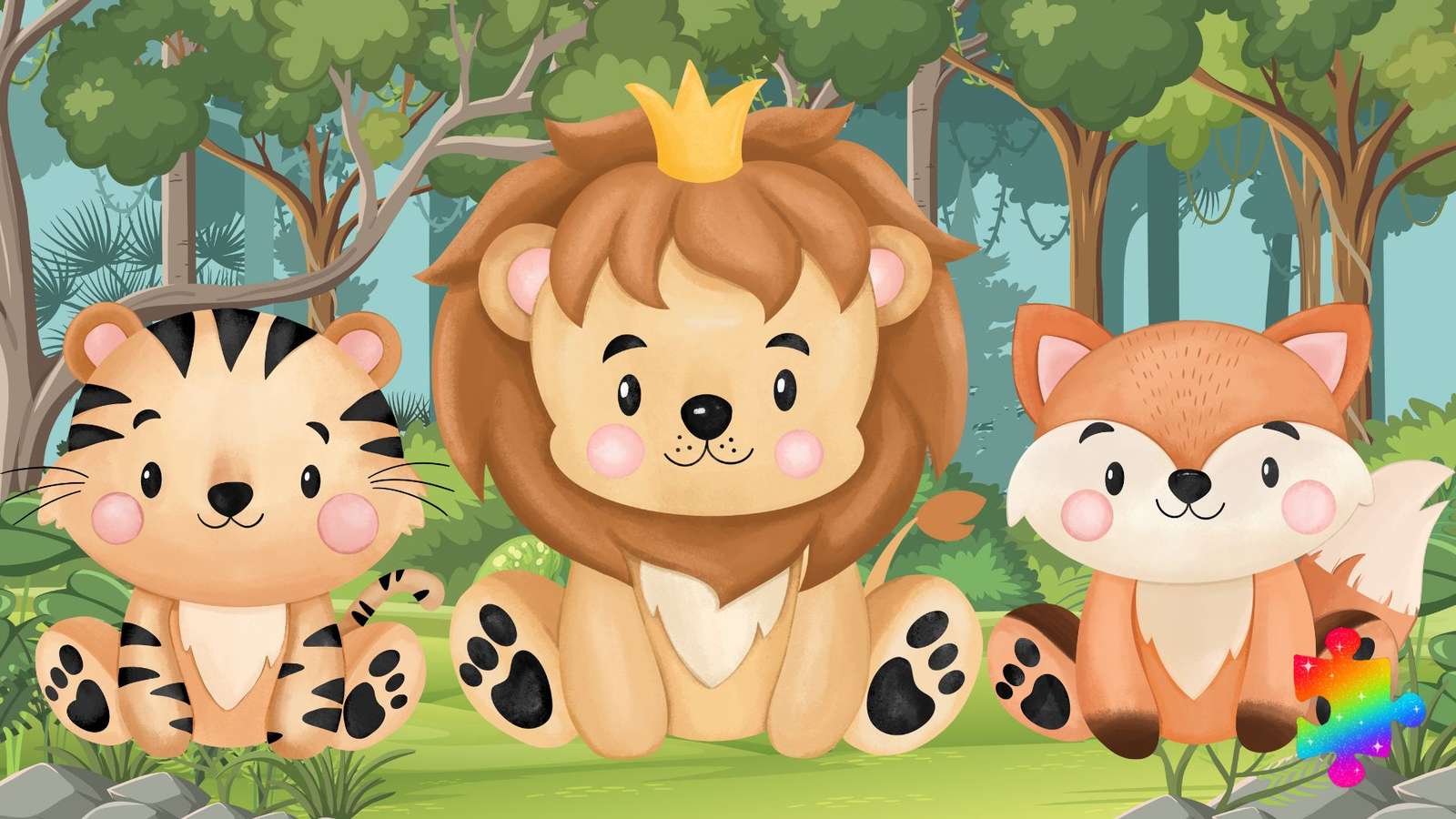 Animal Friends Forever jigsaw puzzle online
