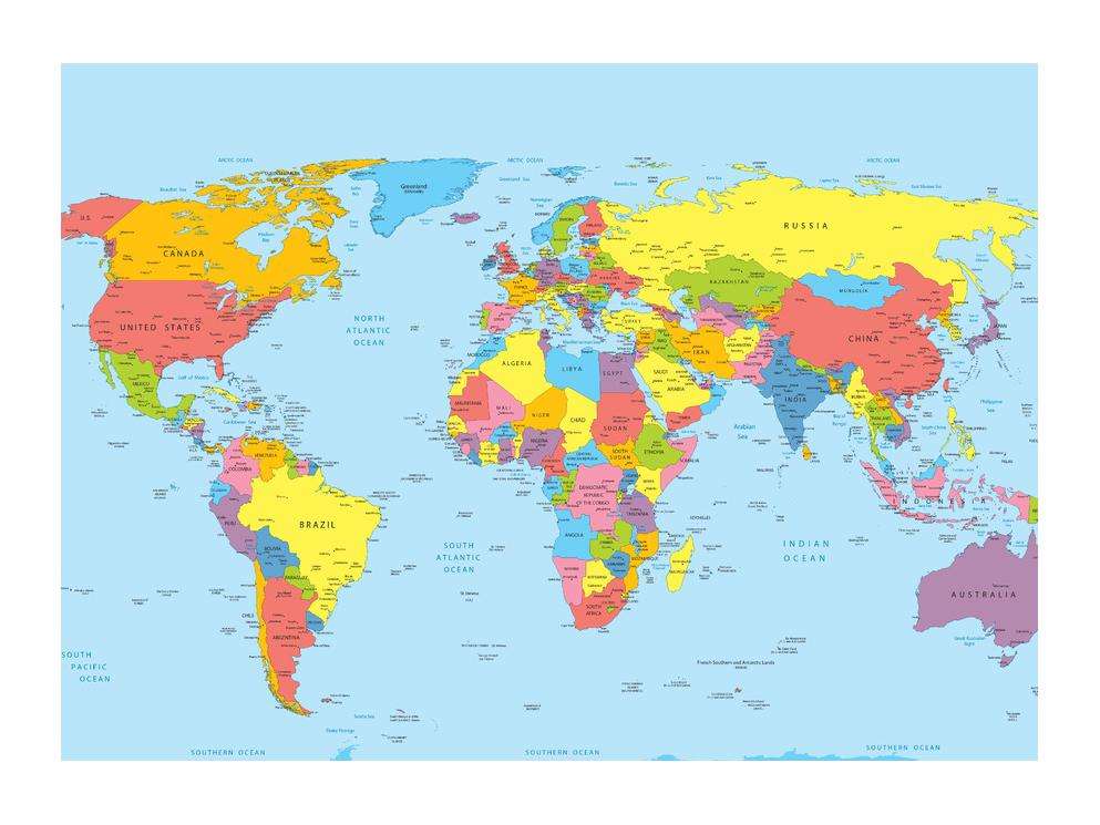 harta lumii пазл онлайн