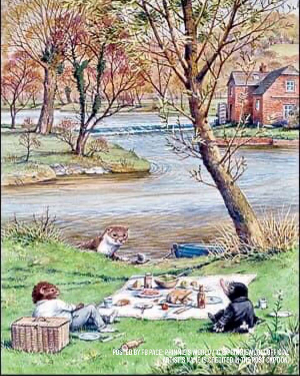 picknick vid vattnet för djuren Pussel online