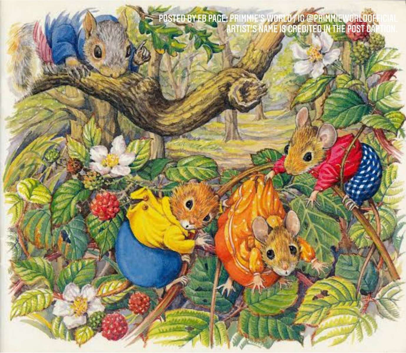 ratos no arbusto de framboesa puzzle online