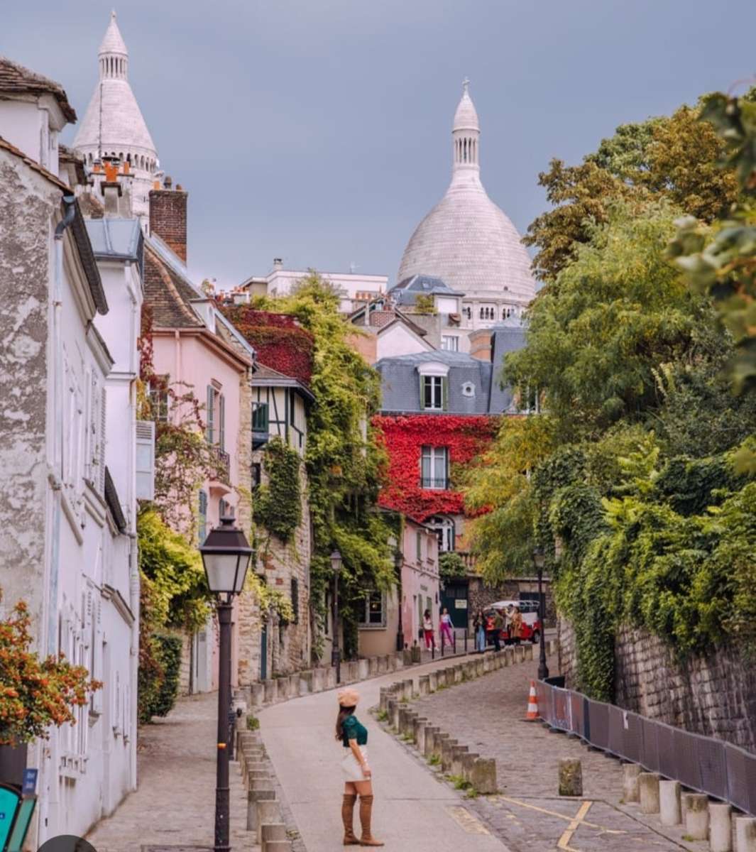 Calle barrio de Montmartre rompecabezas en línea
