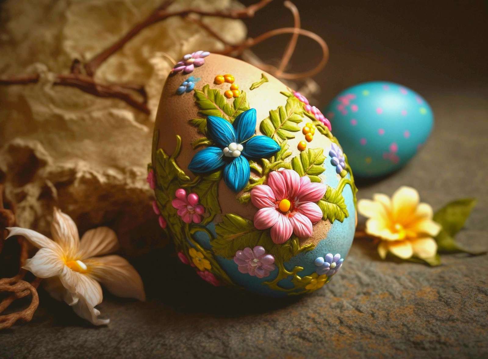 De beaux œufs de Pâques puzzle en ligne