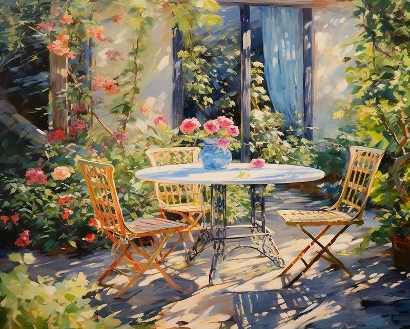 pictura – în grădina de vară puzzle online