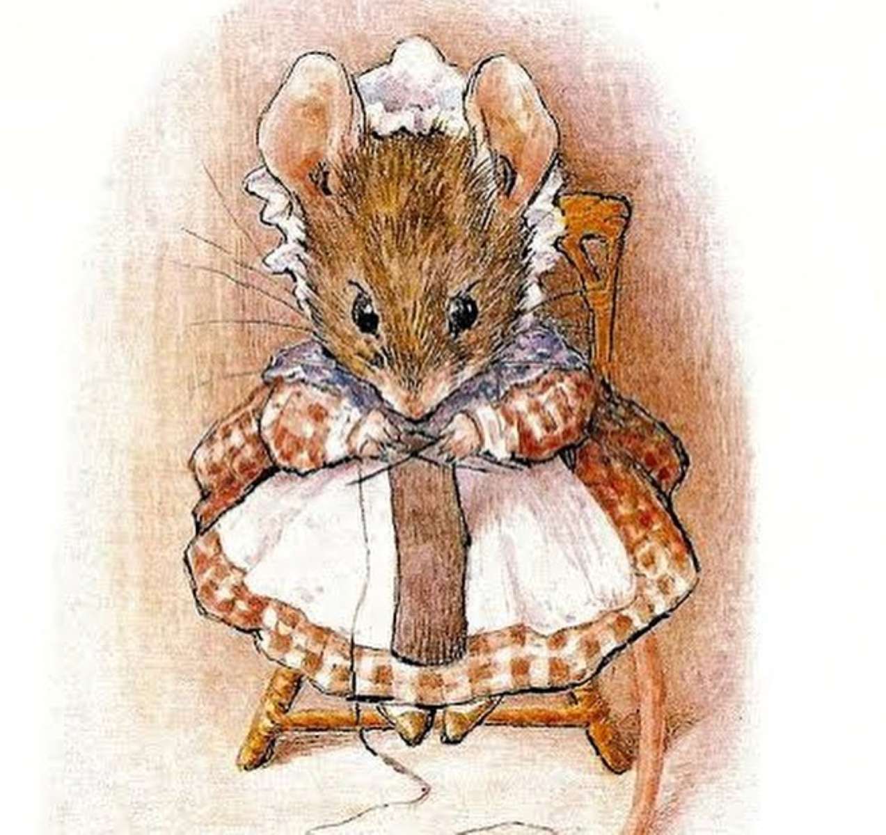 Madame Mouse knits jigsaw puzzle online