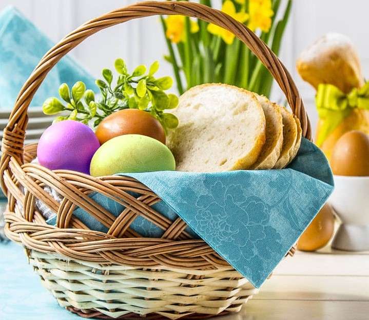 Basket. Easter basket online puzzle