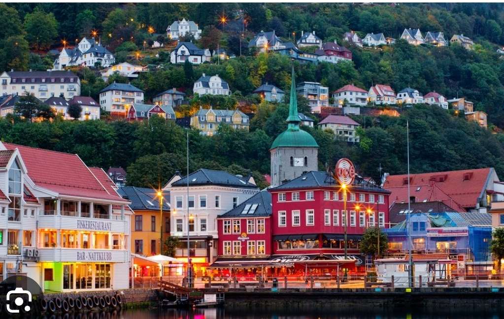 Staden Bergen pussel på nätet
