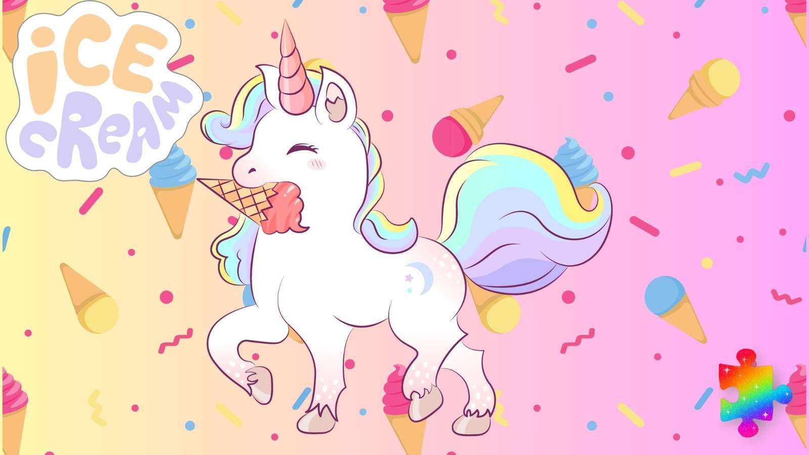 Unicorno gelato puzzle online