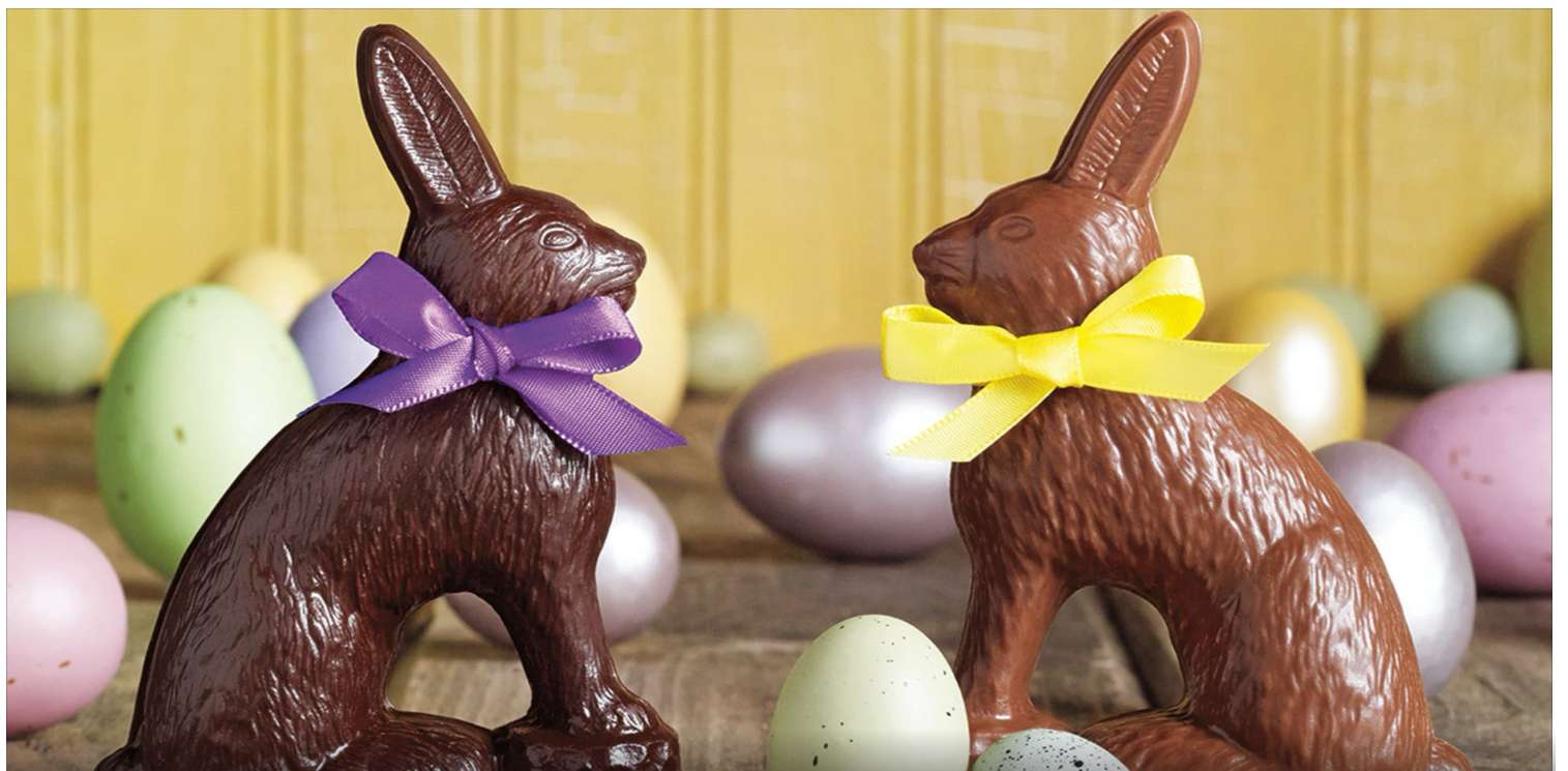 Великденски зайчета разговарят онлайн пъзел