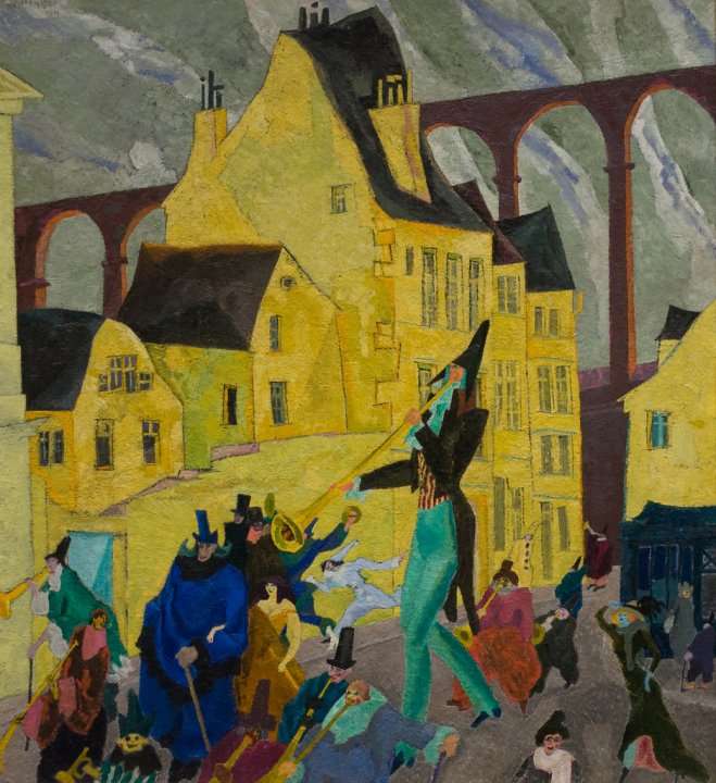 Feininger: Karnevál Arcueilben, 1911 online puzzle