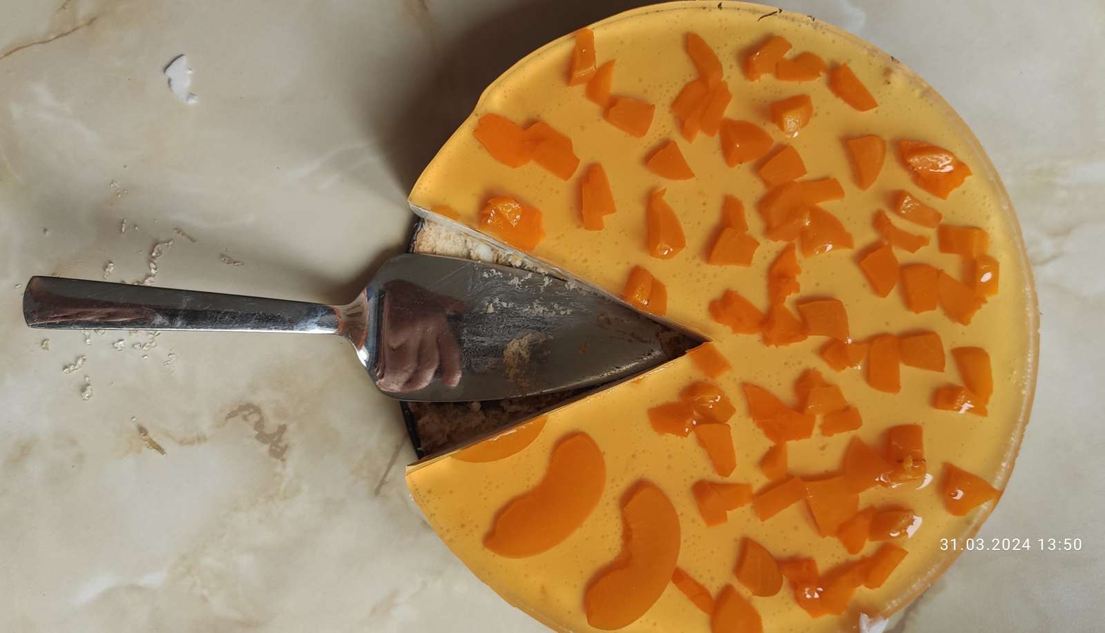tarta de queso dañada rompecabezas en línea
