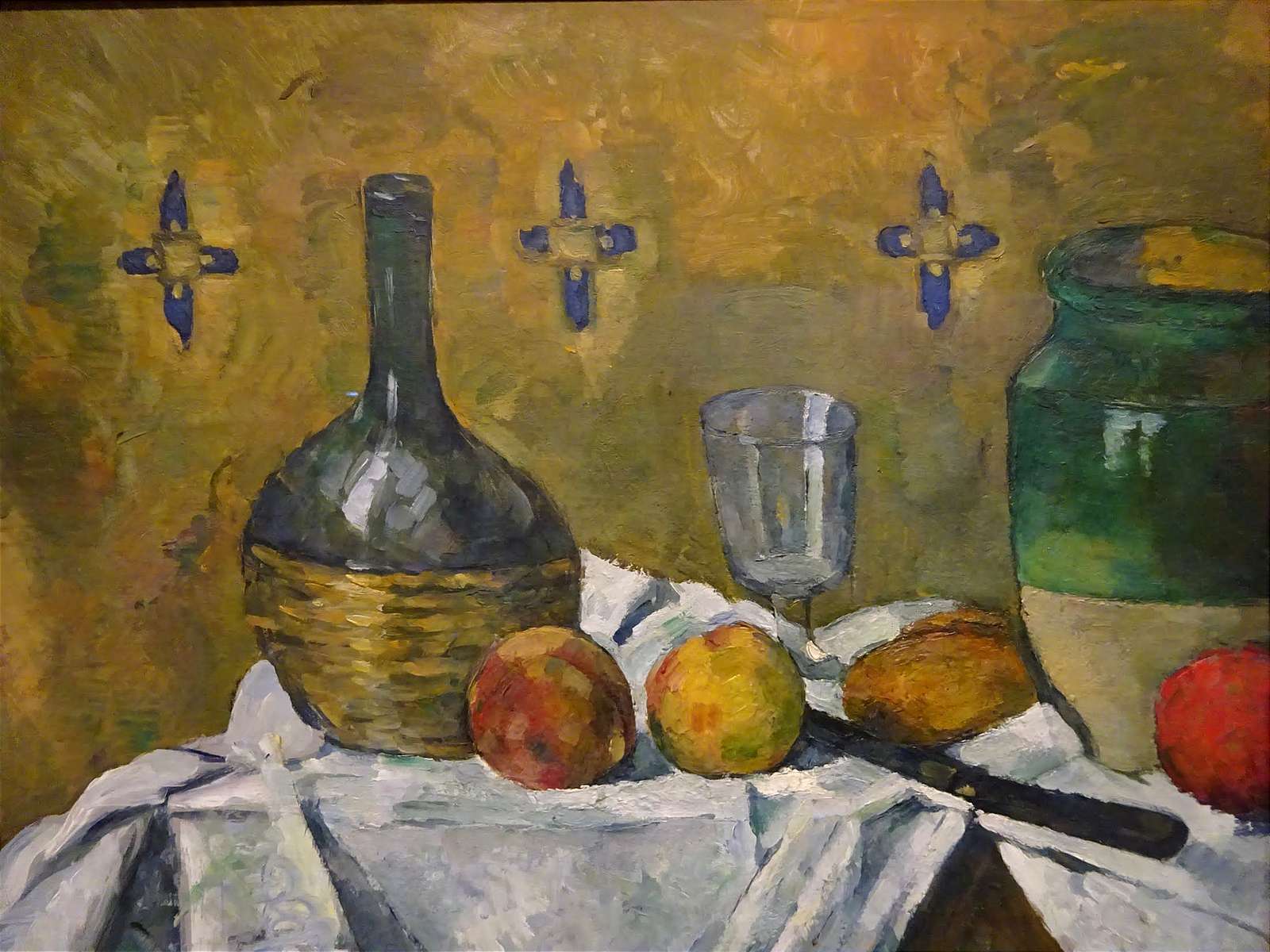 Natureza morta, garrafa, copo e jarro, Paul Cézanne puzzle online