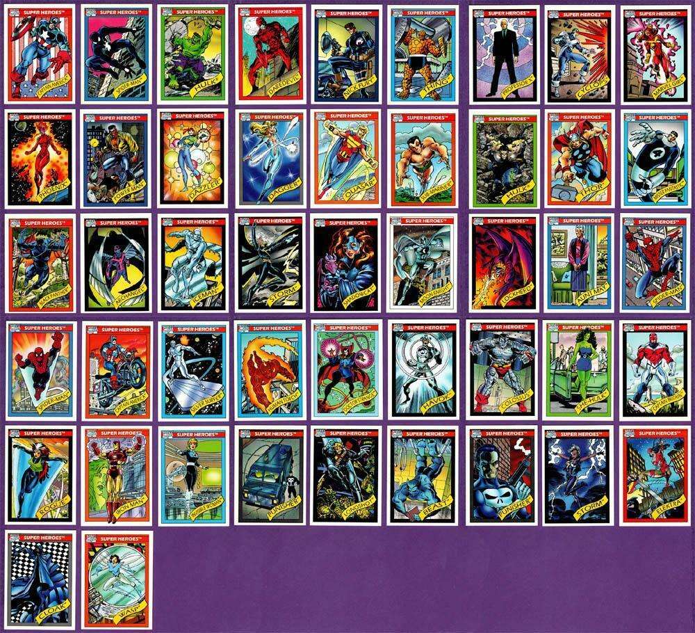 marvel universe trade cards series i online παζλ